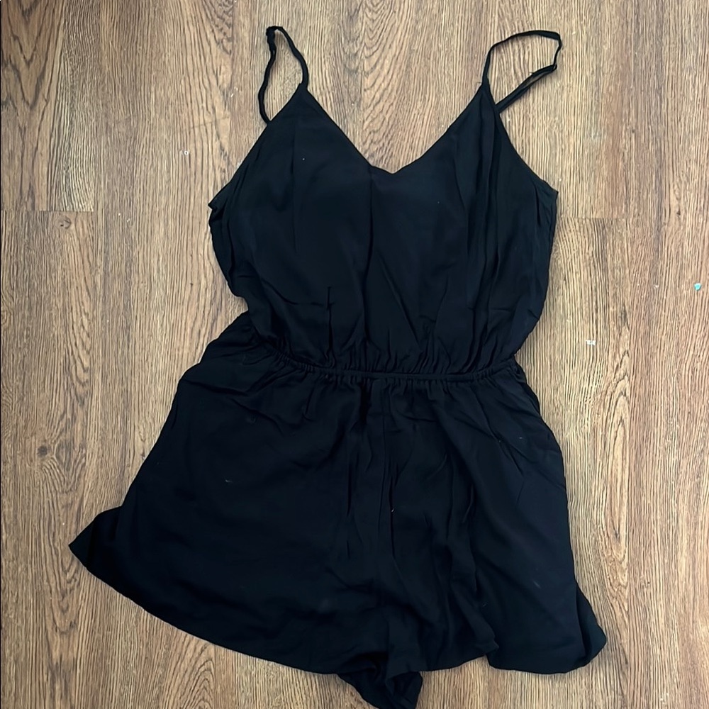 Elegant Black Women's Sleepwear Romper